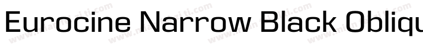 Eurocine Narrow Black Oblique字体转换